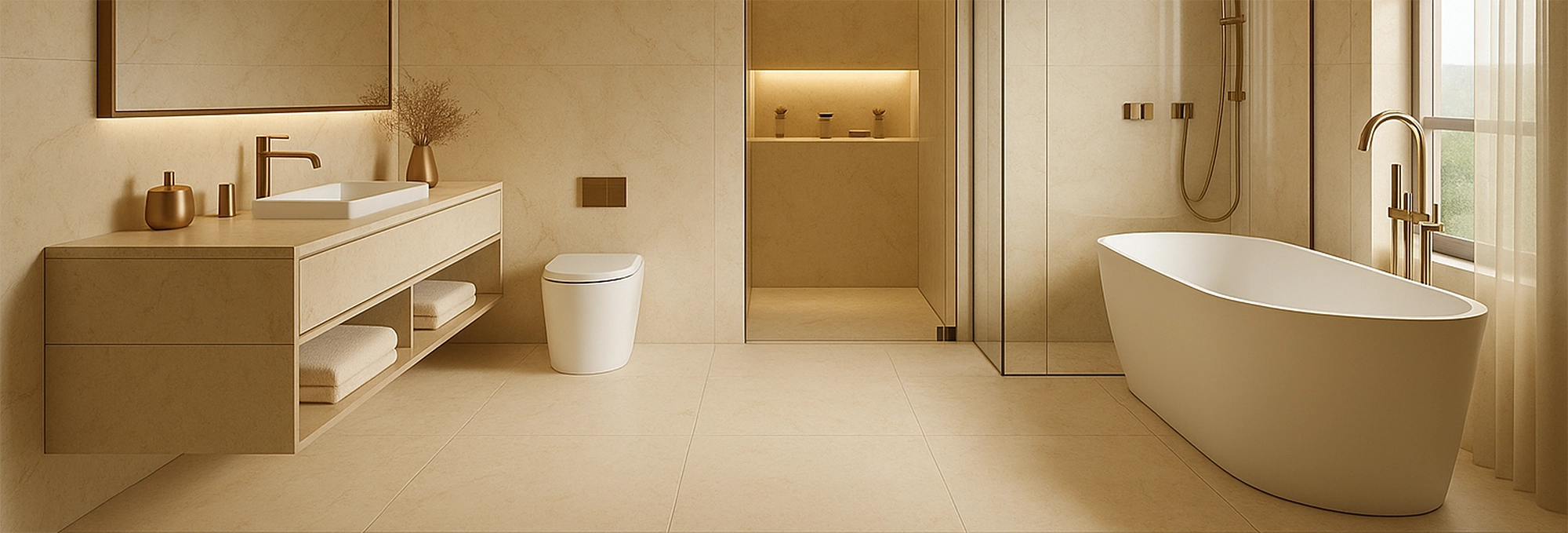 Tiles and sanitary product display